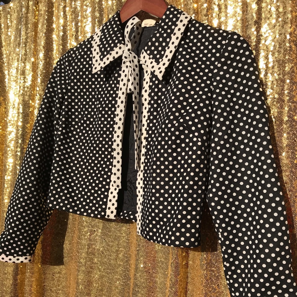 Vintage polka dot cardigan jacket size 36